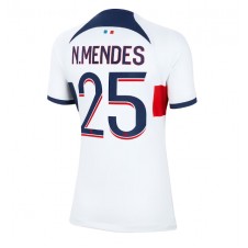 Paris Saint-Germain Nuno Mendes #25 Bortatröja Dam 2023-24 Korta ärmar